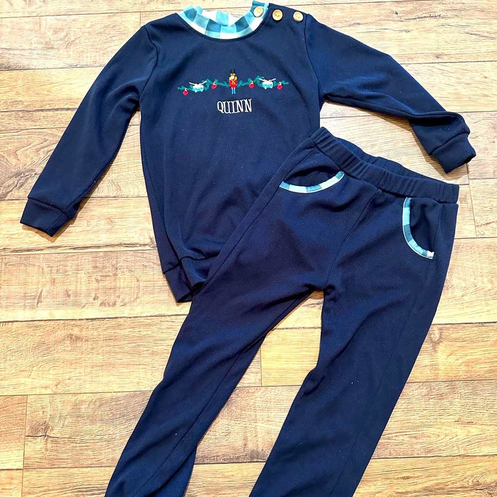 The Smocked Bear “Quinn” Christmas Set